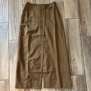 Commense Brown Midi Skirt